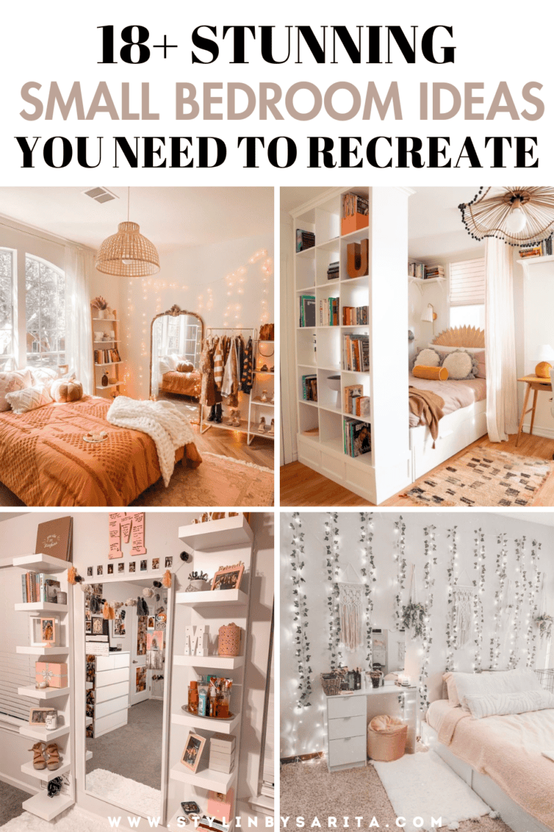 19 SMALL BEDROOM IDEAS TO MAXIMIZE YOUR SPACE - Stylin by Sarita