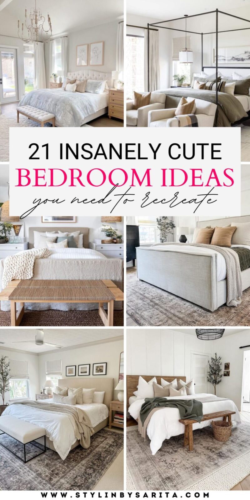 21 BREATHTAKING BEDROOM IDEAS YOU'LL LOVE - Stylin by Sarita