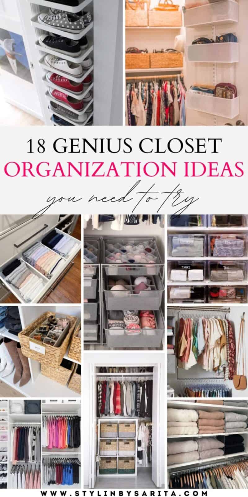 18 PRACTICAL AND CUTE CLOSET ORGANIZATION IDEAS - Stylin by Sarita