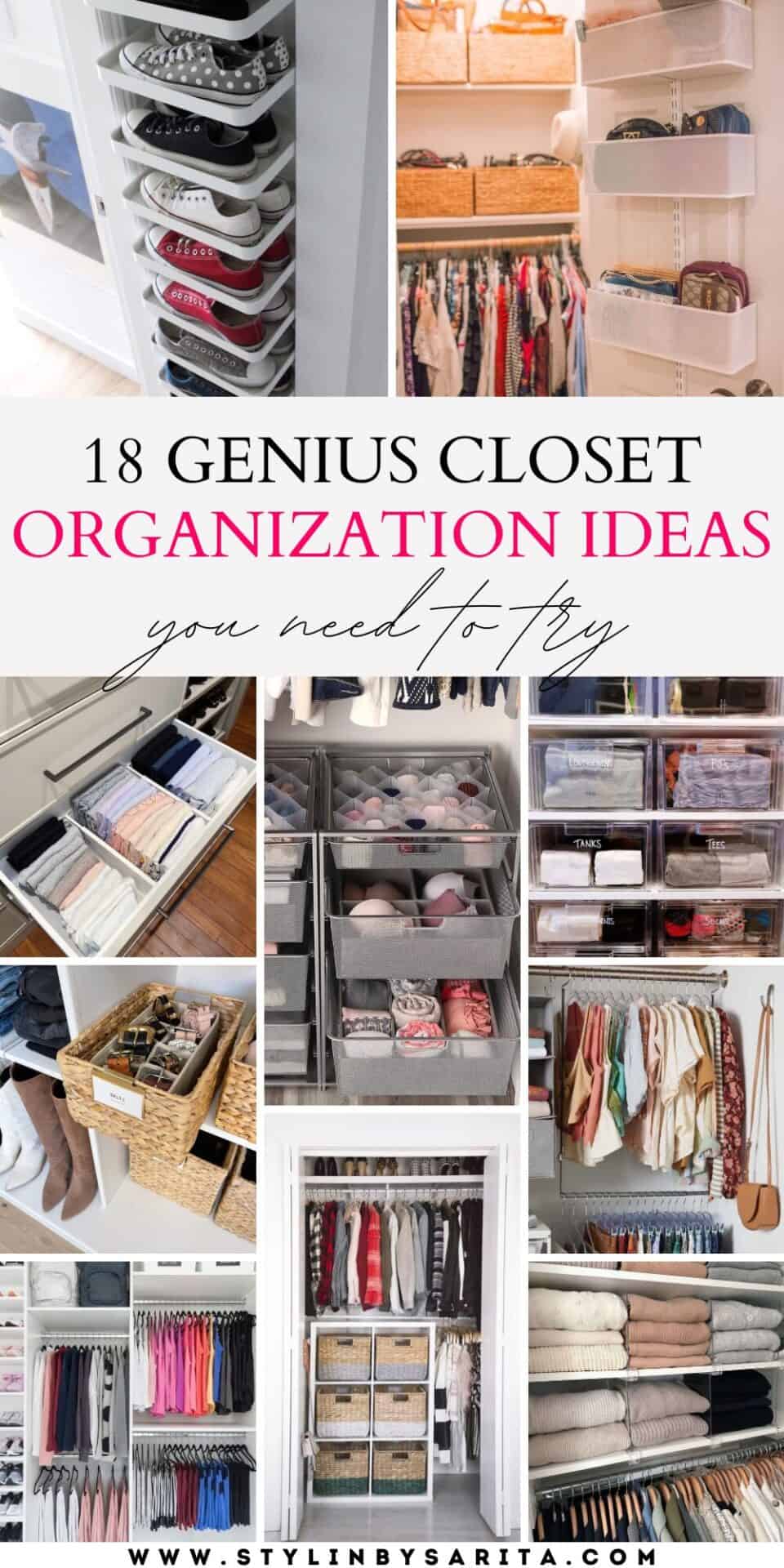 18 PRACTICAL AND CUTE CLOSET ORGANIZATION IDEAS - Stylin by Sarita