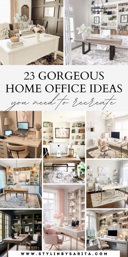 HOW TO CREATE A HOME OFFICE — 18 HOME OFFICE IDEAS - Stylin by Sarita