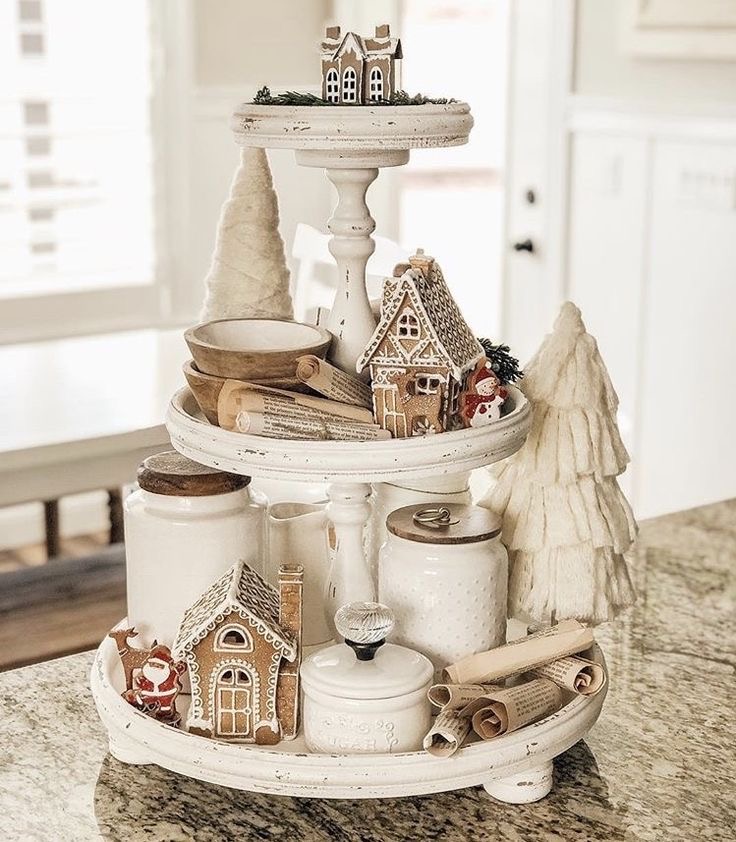 50 CUTE AND FESTIVE CHRISTMAS TIERED TRAY DECOR