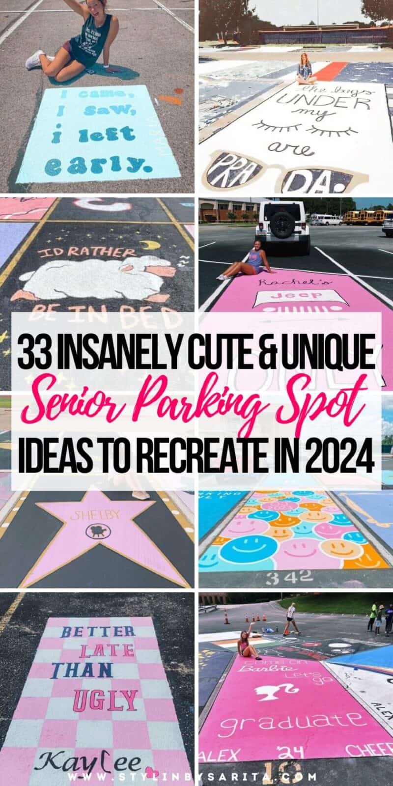33 INSANELY CUTE SENIOR PARKING SPACES - Stylin by Sarita
