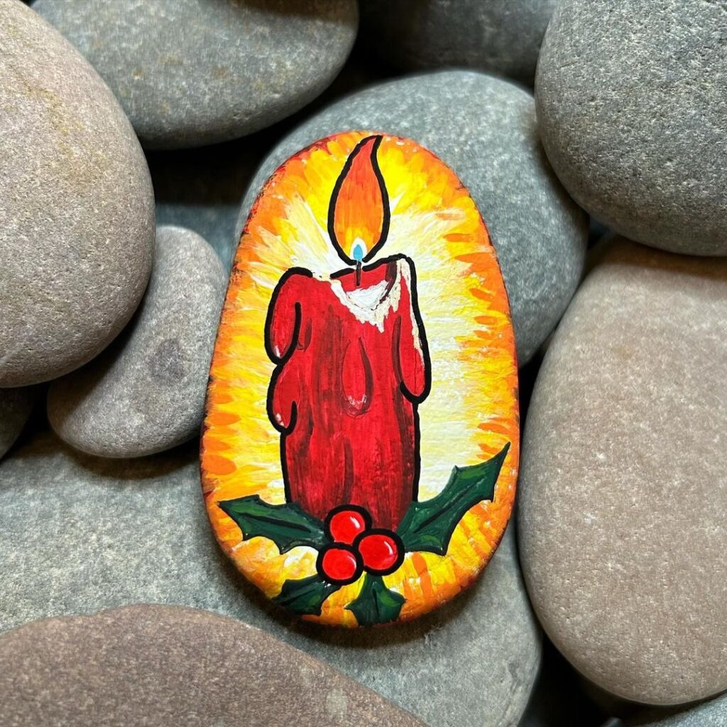 CHRISTMAS ROCK PAINTING IDEAS