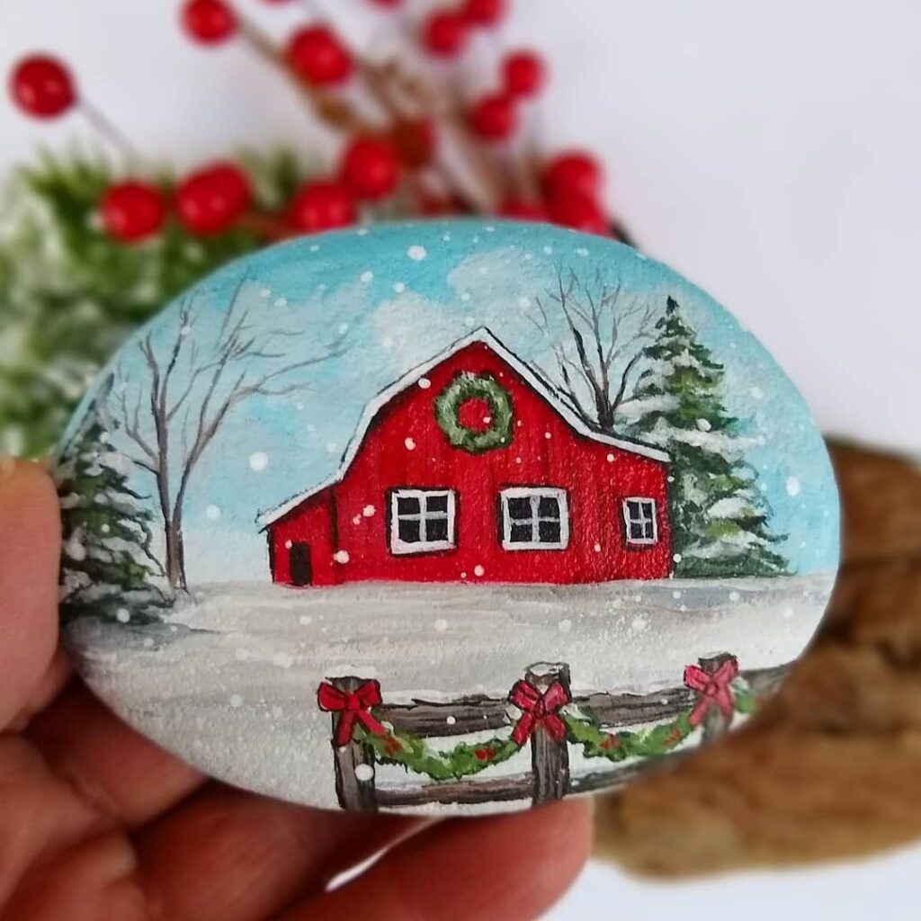 CHRISTMAS ROCK PAINTING IDEAS