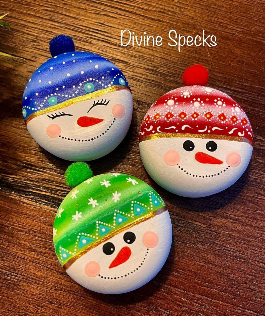 CHRISTMAS ROCK PAINTING IDEAS