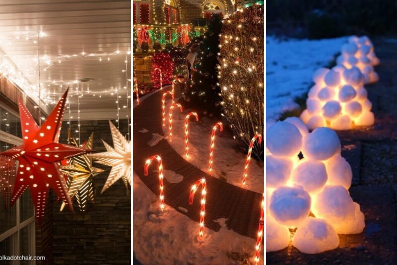 28 MAGICAL OUTDOOR DIY CHRISTMAS LIGHT IDEAS - Stylin by Sarita