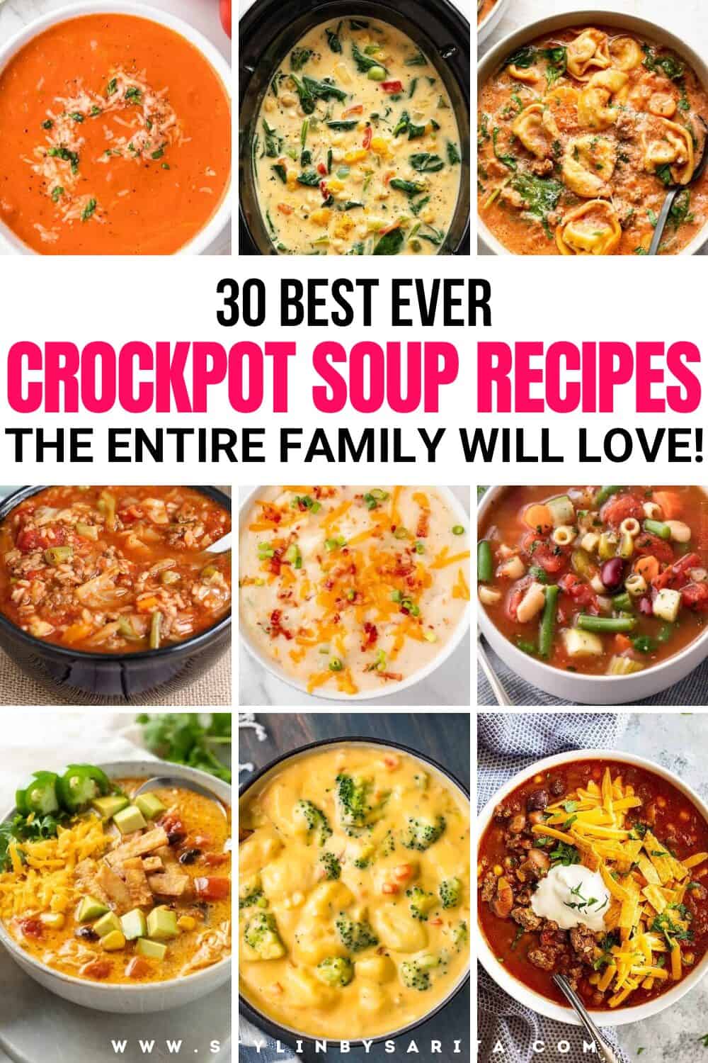 30 OF THE BEST EVER CROCKPOT SOUP RECIPES - Stylin by Sarita