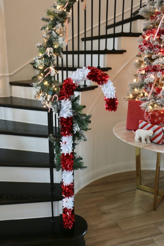 Christmas staircase decor