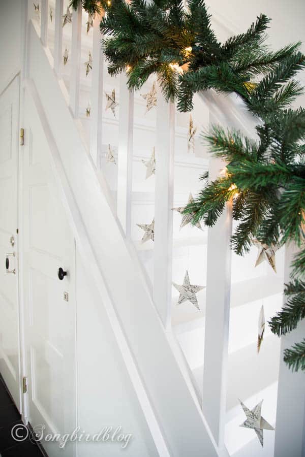 Christmas staircase decor