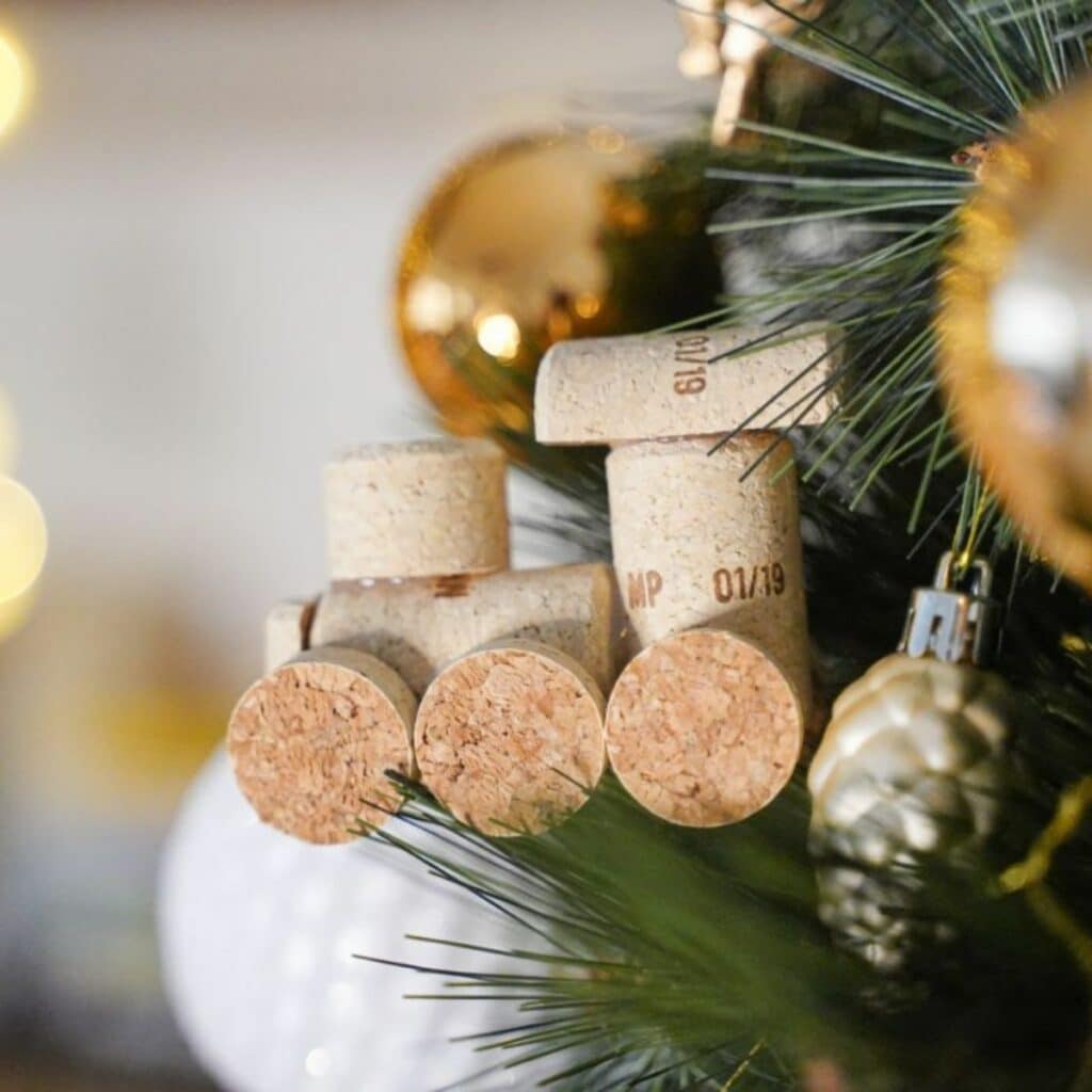 Christmas wine cork crafts