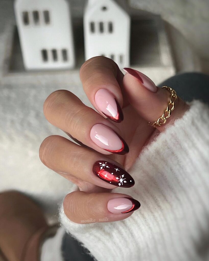 simple Christmas nails