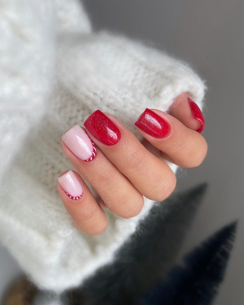 simple Christmas nails