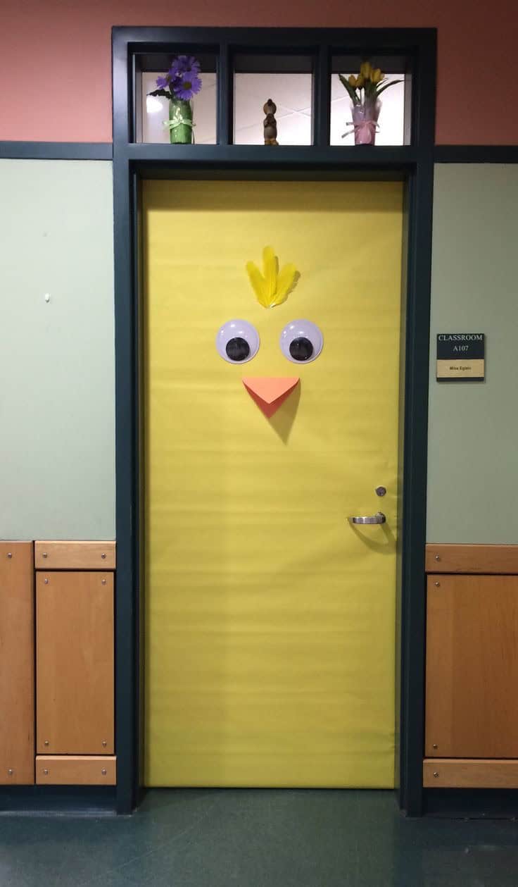 22 INSANELY CUTE EASTER DOOR DECORATIONS TO COPY - Stylin by Sarita