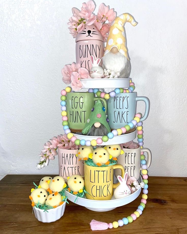 EASTER TIERED TRAY DECOR IDEAS