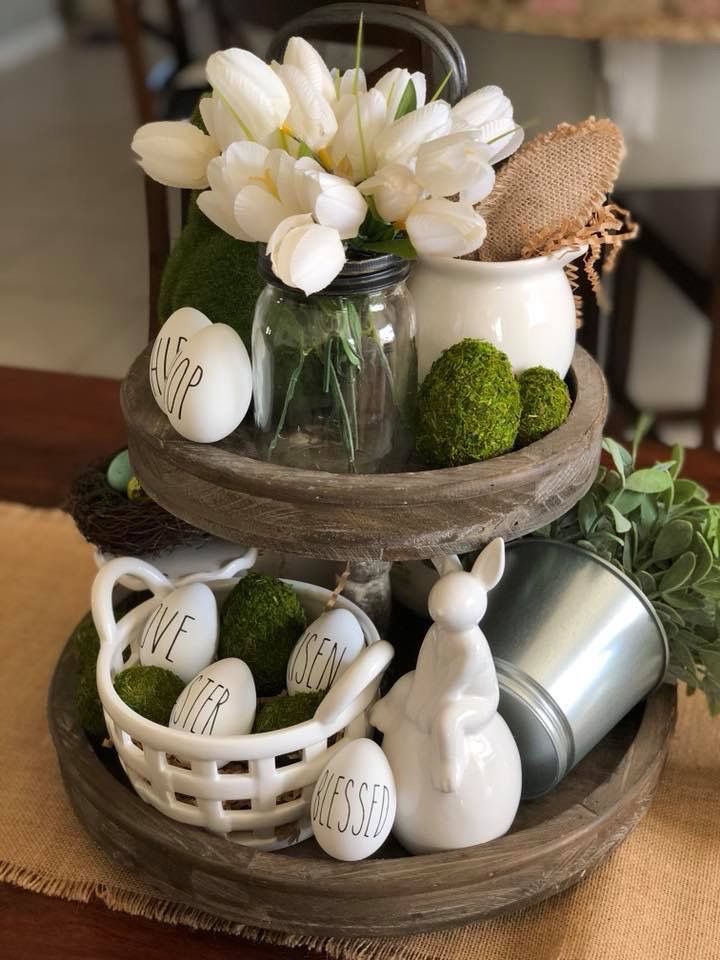 EASTER TIERED TRAY DECOR IDEAS