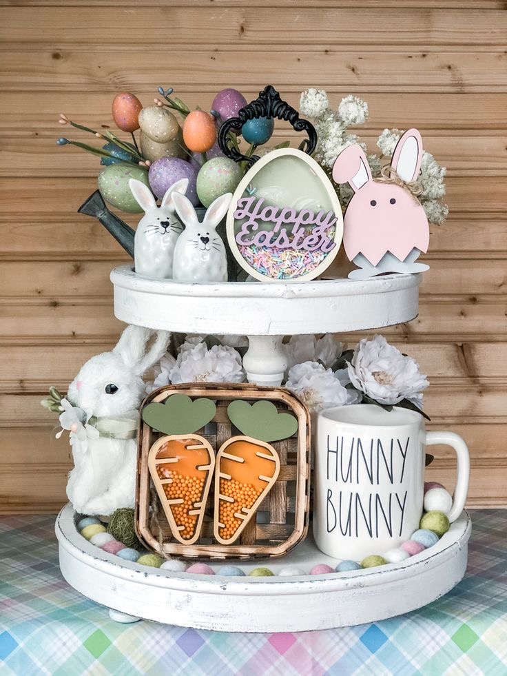 EASTER TIERED TRAY DECOR IDEAS